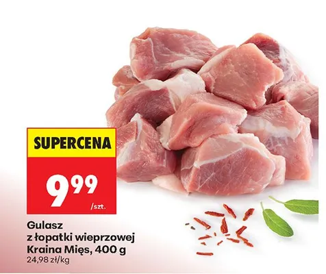 Gulasz z łopatki wieprzowej promocja w Biedronka