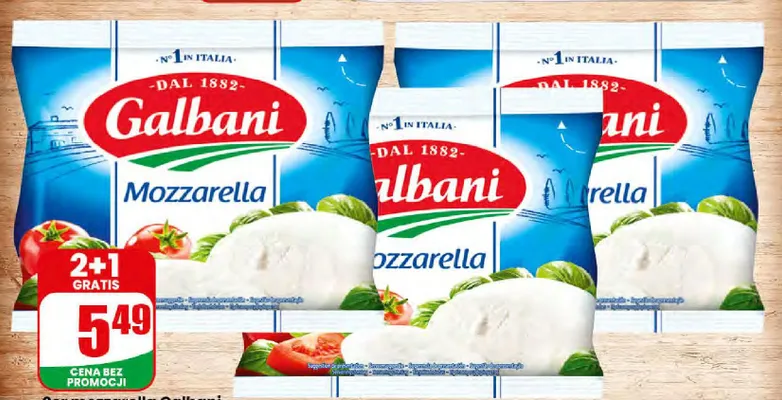 Ser mozzarella Galbani promocja w Dino