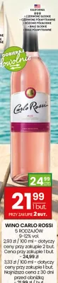 Wino Carlo Rossi 5 rodzajów promocja w Twój Market