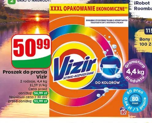 Proszek do prania Vizir promocja w Dino