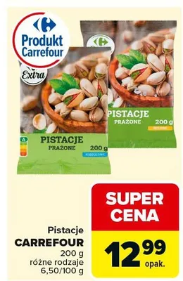 Pistacje prażone promocja w Carrefour