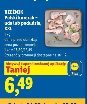 Polski kurczak - podudzia XXL Rzeźnik promocja w Lidl