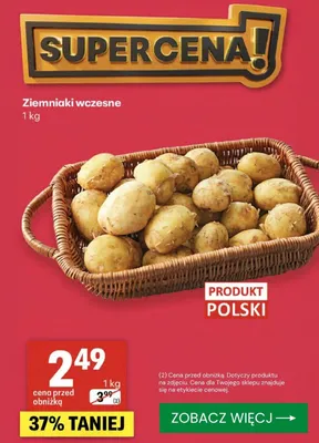 Ziemniaki wczesne polskie promocja w Delikatesy Centrum