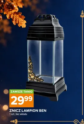 Znicz lampion Ben bez wkładu promocja w Stokrotka