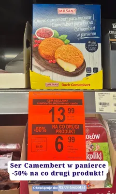 Ser Camembert w panierce Milsani promocja w Aldi
