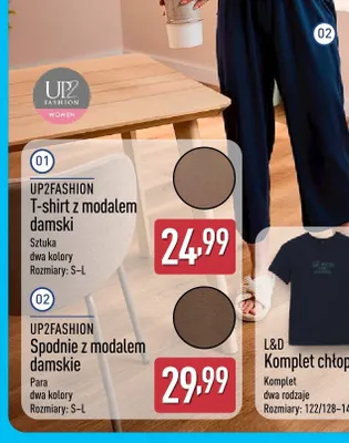 Spodnie z lnem damskie 38-42 Up2fashion promocja w Aldi