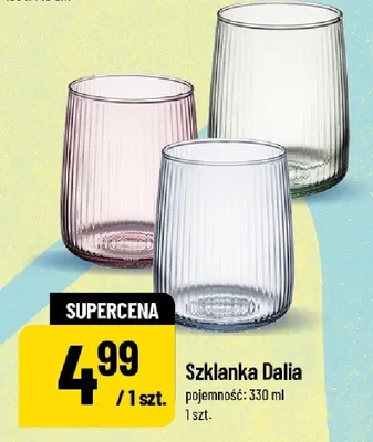 Szklanka dalia pojemność 330ml 1szt. promocja w POLOmarket