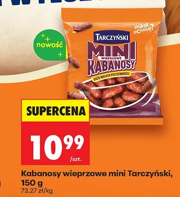 Kabanosy wieprzowe mini 150 g promocja w Biedronka