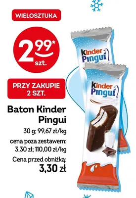 Baton Kinder Pingui promocja w Żabka