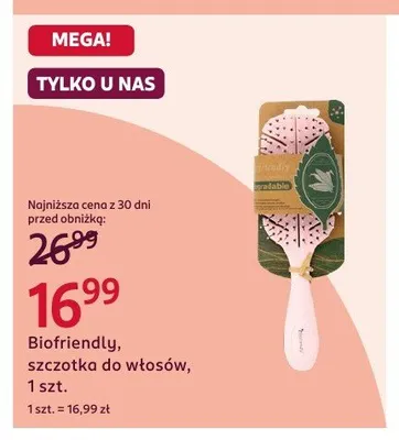 Szczotka do włosów Biofriendly promocja w Rossmann