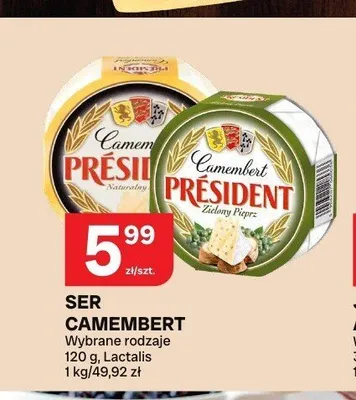 Ser Camembert naturalny Président promocja w Chorten