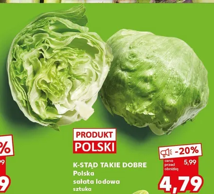 Polska sałata lodowa K-Stąd Takie Dobre promocja w Kaufland