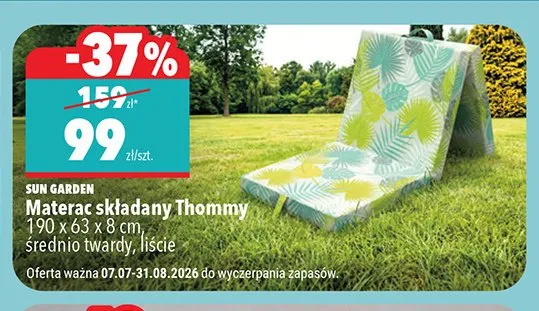 Materac składany Sun Garden Thommy promocja w Biedronka