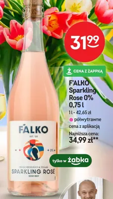 Wino Sparkling Rose 0% półwytrawne promocja w Żabka