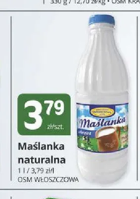 Maślanka naturalna OSM Włoszczowa promocja w Marketvita