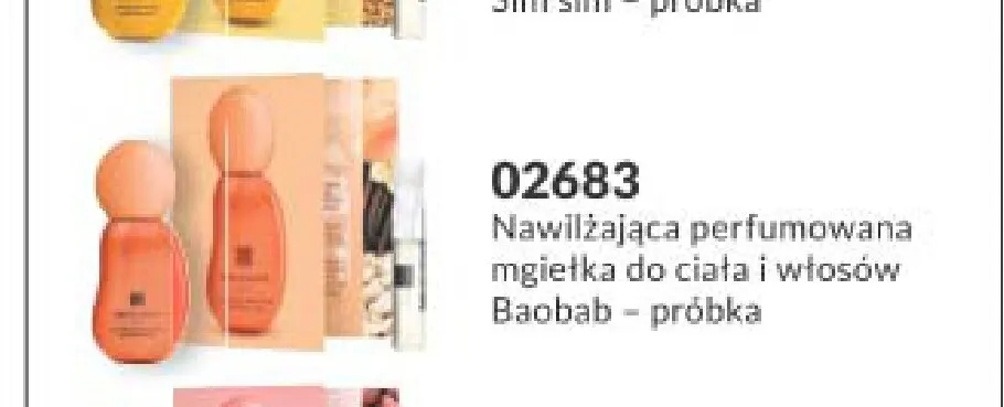 Nawilżająca perfumowana mgiełka do ciała i włosów Baobab próbka Avon promocja w AVON