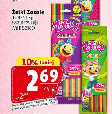 Żelki Zozole Rainbow promocja w Prim Market