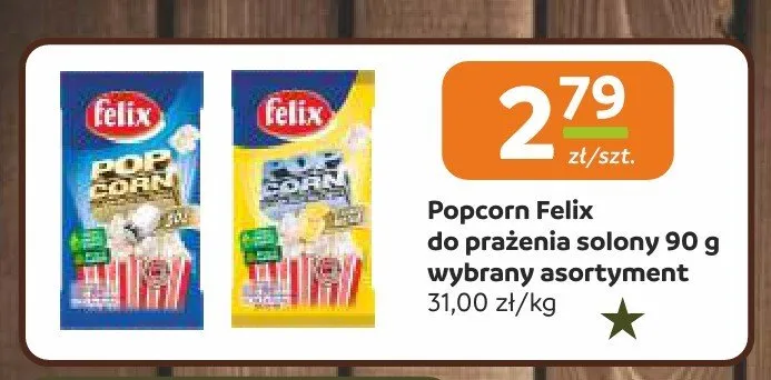 Popcorn Felix do prażenia solony promocja w Społem Częstochowa