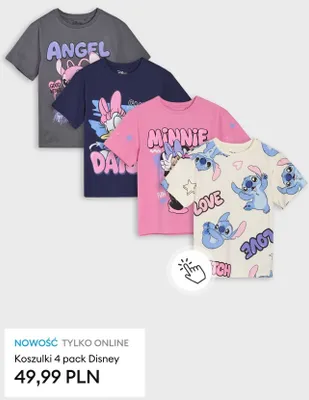 Koszulki Disney 4-pak promocja w Sinsay