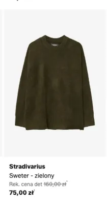 Sweter Stradivarius zielony promocja w Lounge by Zalando