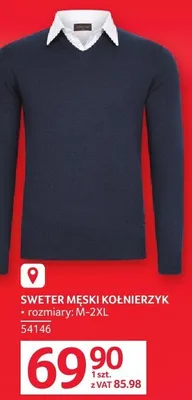 Sweter męski kołnierzyk promocja w Selgros