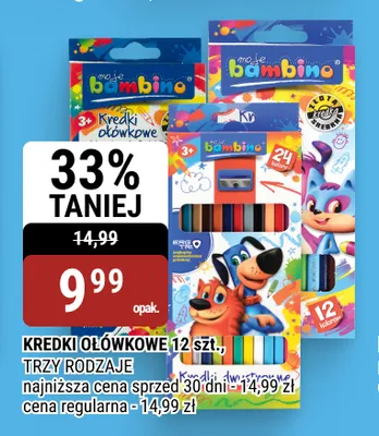 Kredki ołówkowe Bambino 12 szt. promocja w bi1