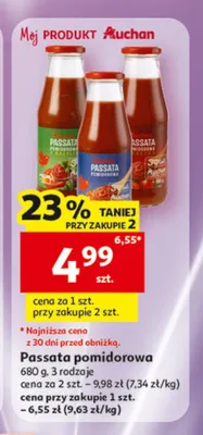 Passata pomidorowa Auchan promocja w Auchan