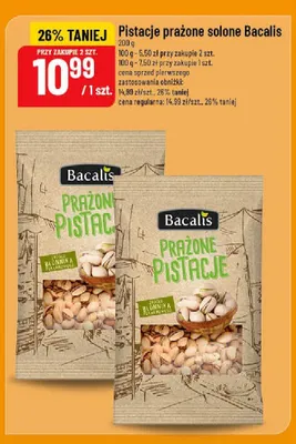 Pistacje prażone solone Bacalis promocja w POLOmarket