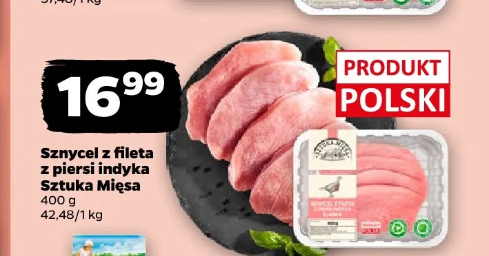 Sznycel z fileta z piersi indyka Sztuka Mięsa promocja w Netto