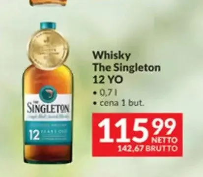 Whisky The Singleton 12 YO promocja w Makro