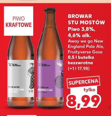 Piwo Browar Stu Mostów Away we go New England Pale Ale promocja w Kaufland