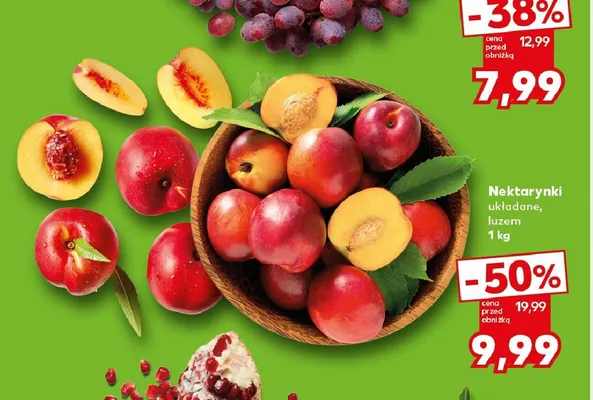 Nektarynki układane luzem promocja w Kaufland