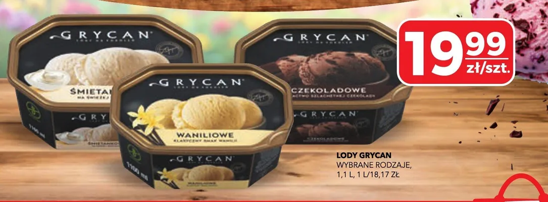 Lody śmietankowe Grycan promocja w Top Market
