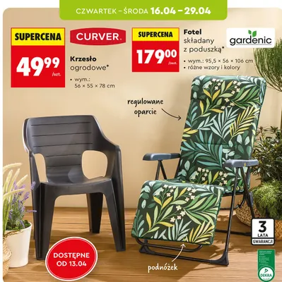 Krzesło ogrodowe promocja w Biedronka
