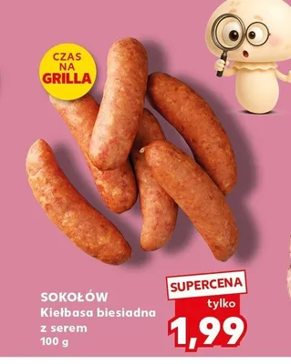 Kiełbasa biesiadna z serem Sokołów promocja w Kaufland