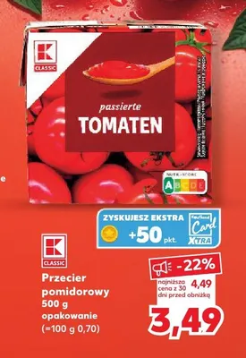 Przecier pomidorowy K-Classic promocja w Kaufland