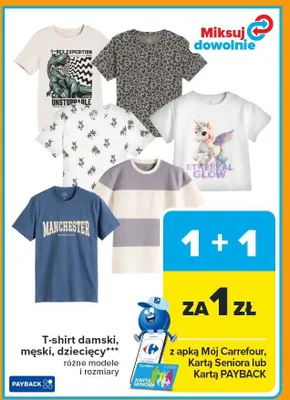 T-shirt damski, męski, dziecięcy Carrefour promocja w Carrefour