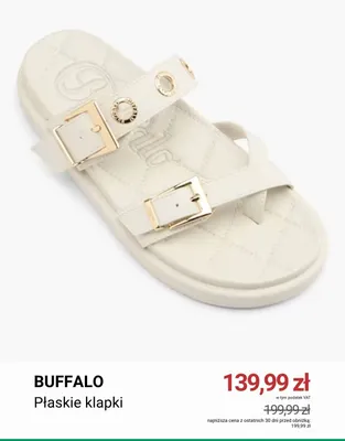 Klapki płaskie Buffalo promocja w Deichmann
