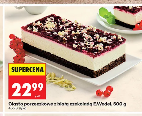 Ciasto porzeczkowe z białą czekoladą E.Wedel promocja w Biedronka