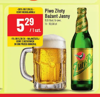 Piwo Złoty Bażant Jasny promocja w POLOmarket
