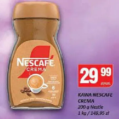 Kawa rozpuszczalna Nescafé Crema promocja w Chorten