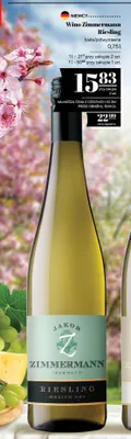 Wino Zimmermann Riesling białe półwytrawne niemieckie promocja w POLOmarket