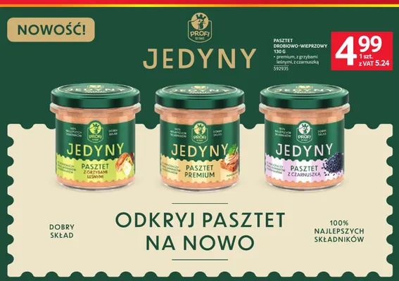 Pasztet drobiowo-wieprzowy Jedyny premium Profi promocja w Selgros