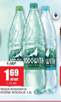 Woda mineralna gazowana Rodowita delikatnie promocja w Bingo
