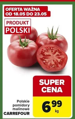 Pomidory malinowe polskie Carrefour promocja w Carrefour Express
