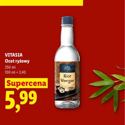 Ocet ryżowy Vitasia promocja w Lidl