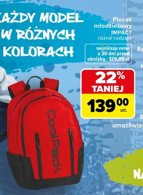 Plecak młodzieżowy CoolPack Impact promocja w Carrefour