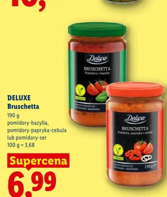 Bruschetta pomidory-bazylia Deluxe promocja w Lidl