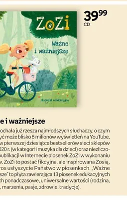 Płyta CD Zozi Ważne i ważniejsze promocja w Dzień Dziecka