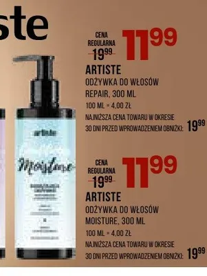 Odżywka do włosów Moisture Artiste promocja w Drogerie Natura